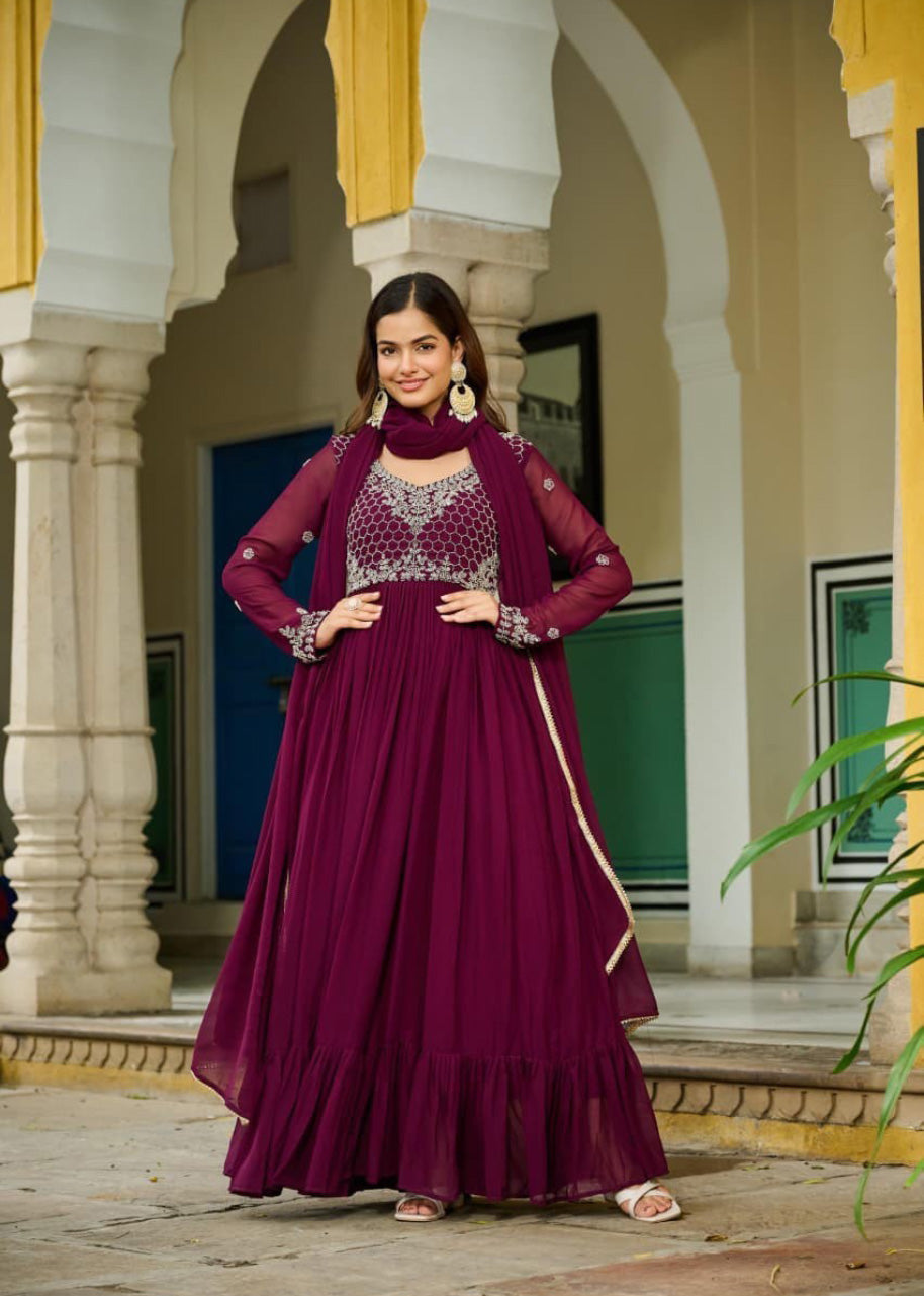 Premium Designer Readymade Gown Dupatta Collection