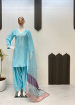 Marvelous Beads Work Green Color Salwar Suit