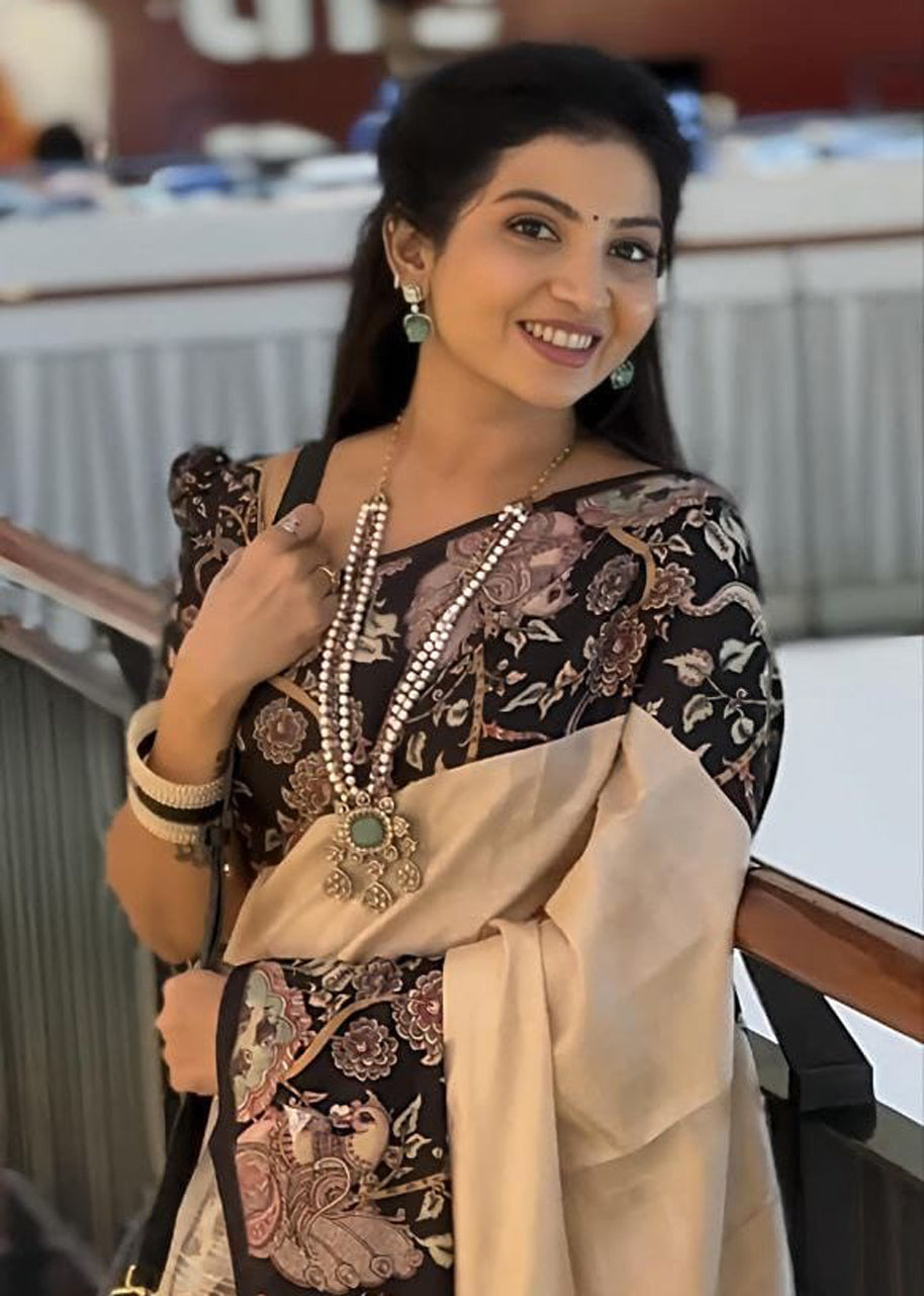 Gajraj Heavy handloom tussar silk saree