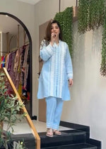 Cotton Co-ord Set with lace detailing