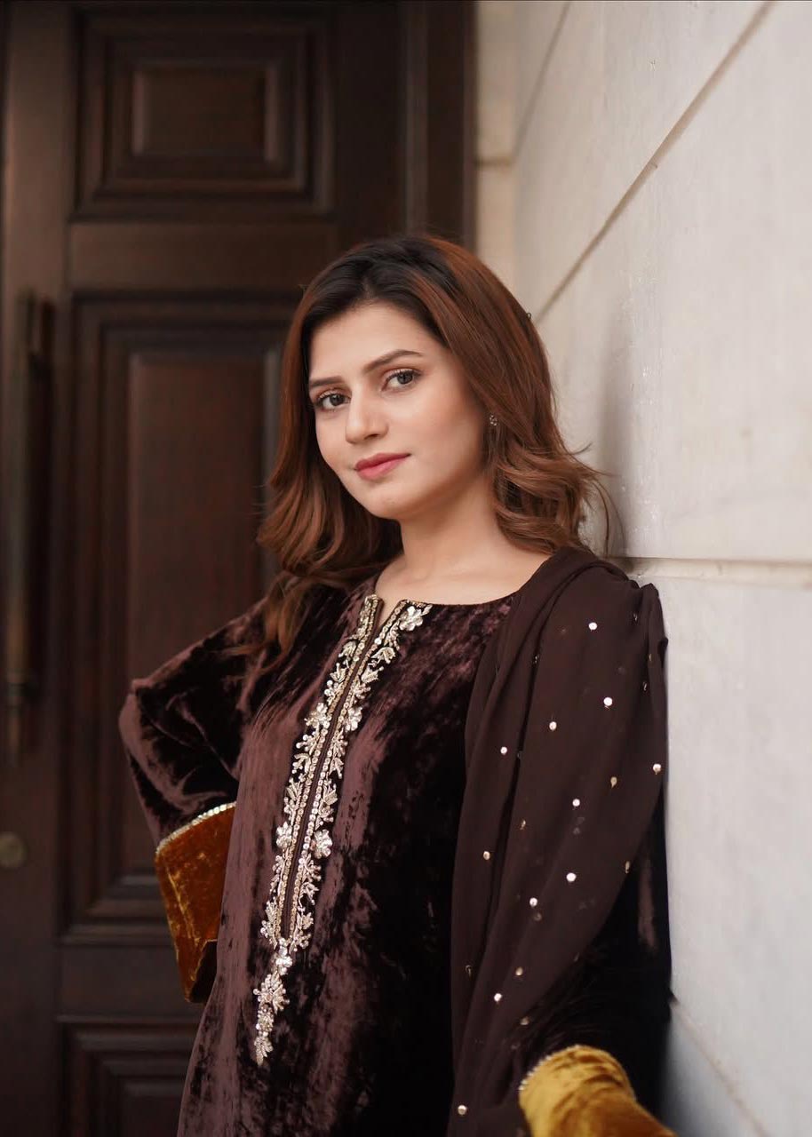 Velvet Winter Collection – 3 Piece Plazzo Set