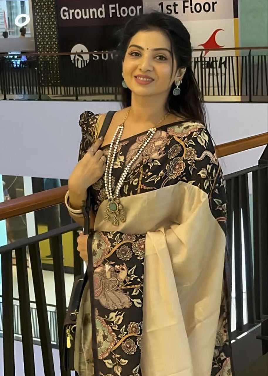 Gajraj Heavy handloom tussar silk saree