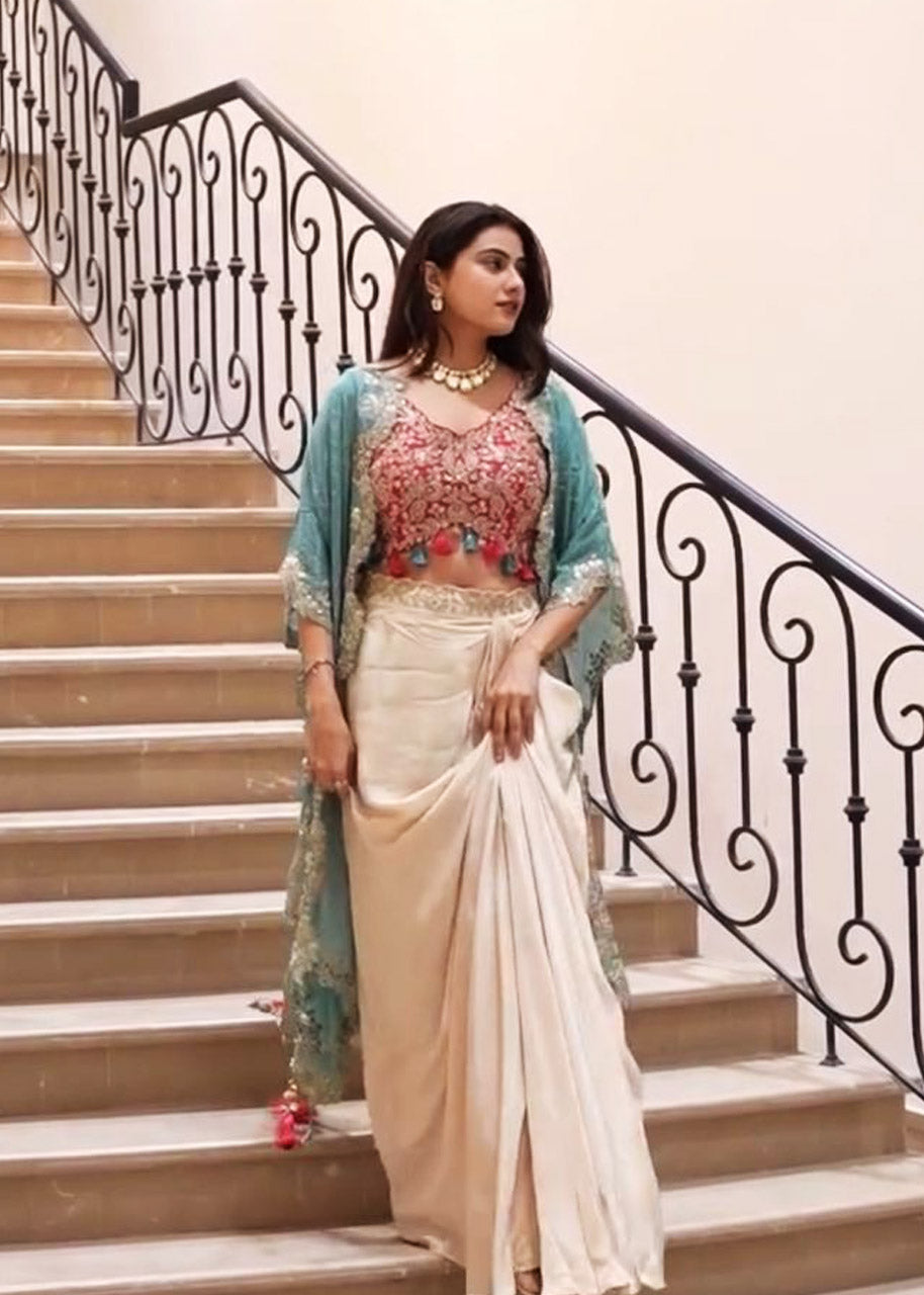 Trendy Wedding Season Special – Designer Three-Piece Western Outfit