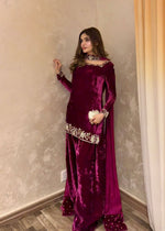 Designer Premium Velvet Sharara Set for Weddings & Parties