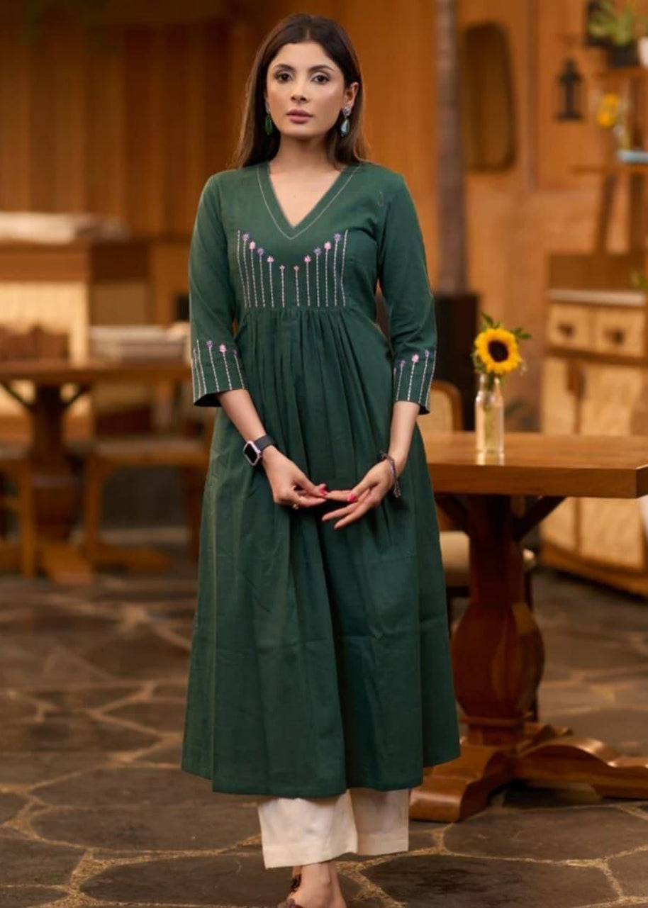 Harini Festive Cotton Kurta Pant Ensemble