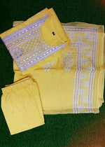 Printed Cotton Kurta Set with Sequin Mirror Work &amp; Dupatta