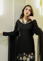 Wedding & Mehndi Special Natural Crepe Silk Top-Bottom Set with Dupatta