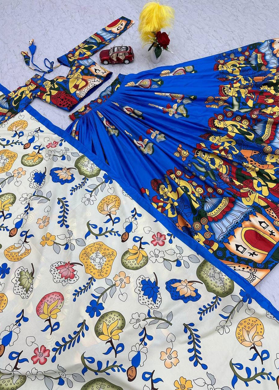 Grand Festival Special Kalamkari Print Lehenga Choli