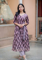 Cotton Straight Kurta Pant Set with Malmal Dupatta