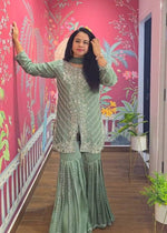 Launching New Designer Party Wear Top, Sharara & Dupatta Set