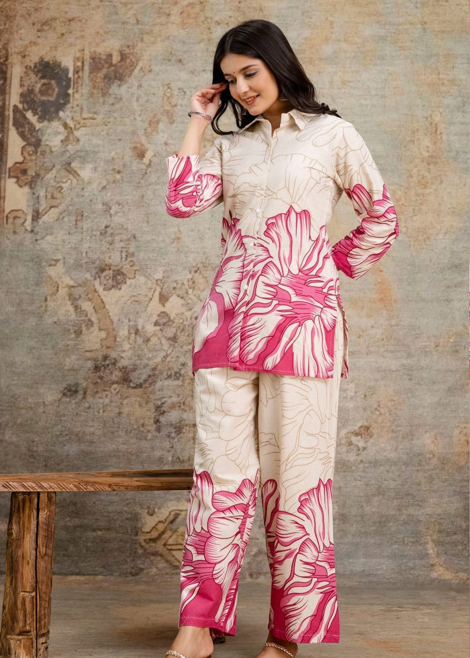 Pure Cotton Printed Kurti & Palazzo