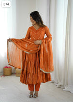 Classy Orange Flared Suit