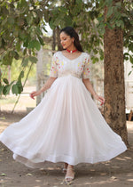 Designer Faux Blooming Gown – Wedding & Party Wear