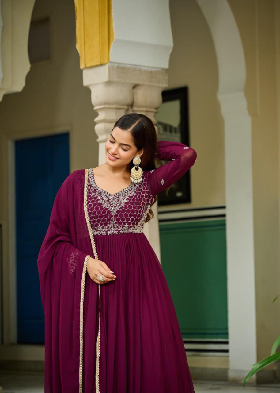 Premium Designer Readymade Gown Dupatta Collection