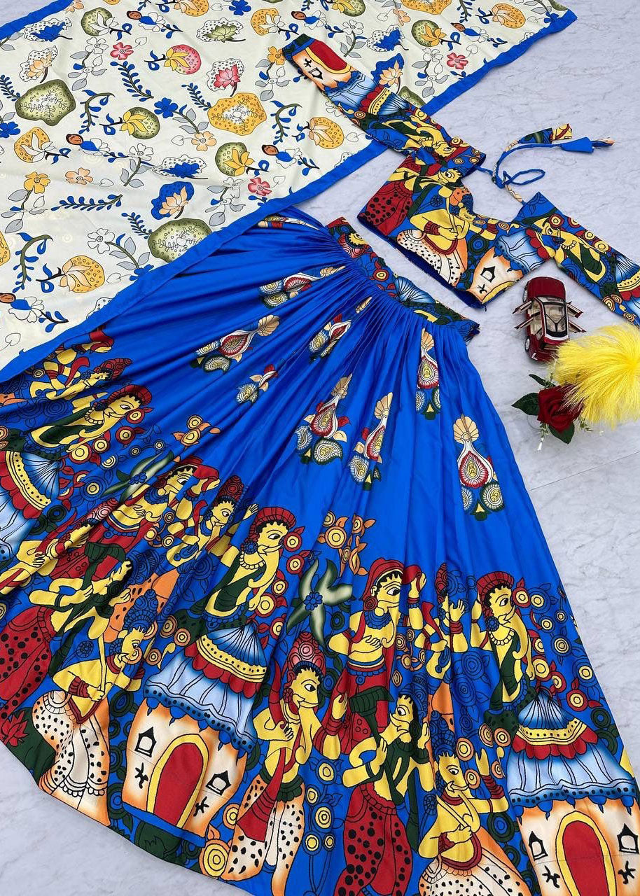 Grand Festival Special Kalamkari Print Lehenga Choli