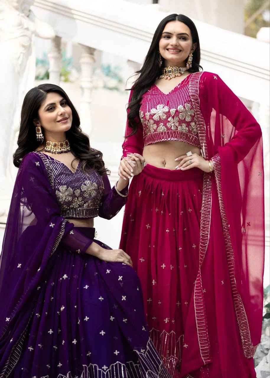 Rani Wedding Wear Georgette Lehenga Choli