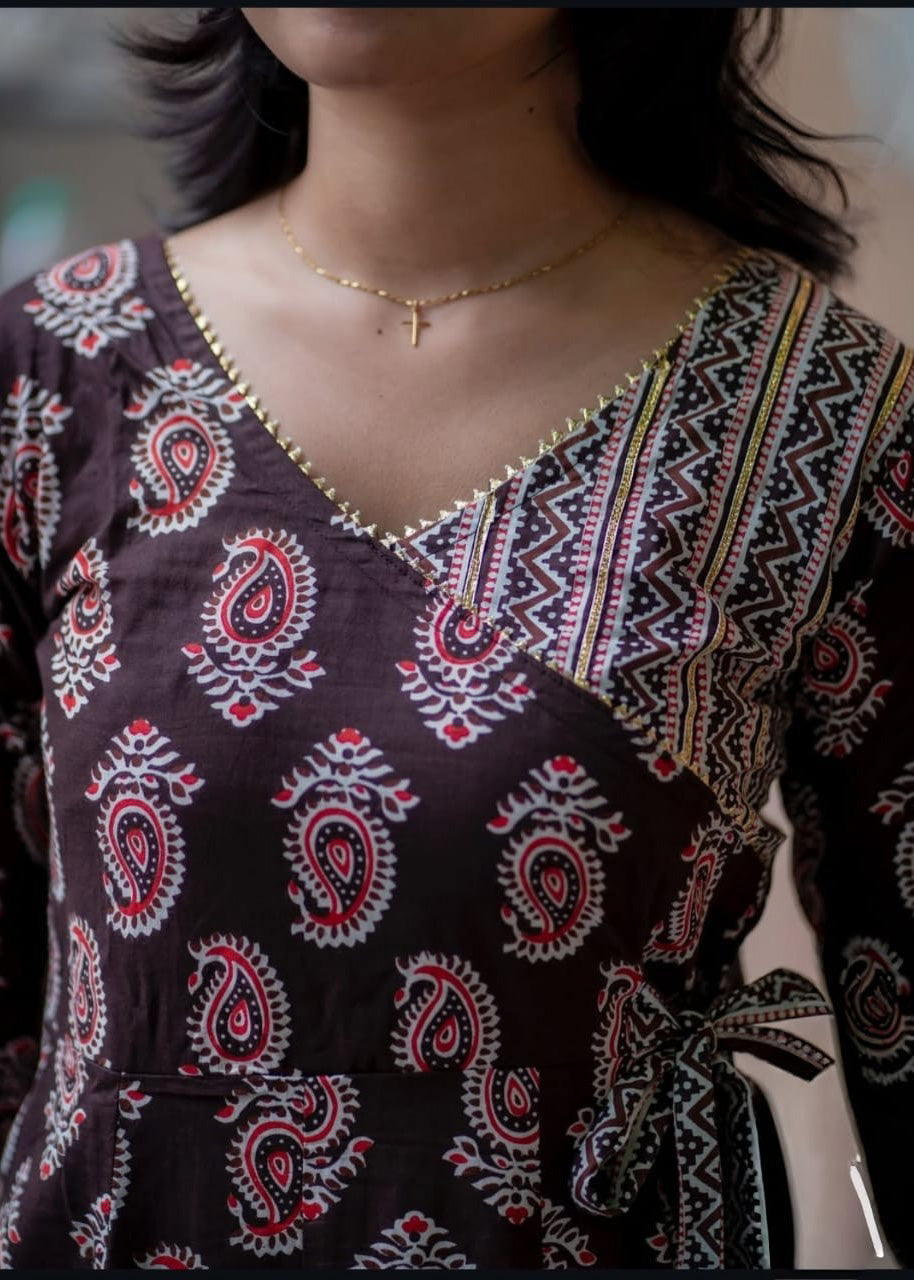 Cotton Straight Kurta Pant Set with Malmal Dupatta