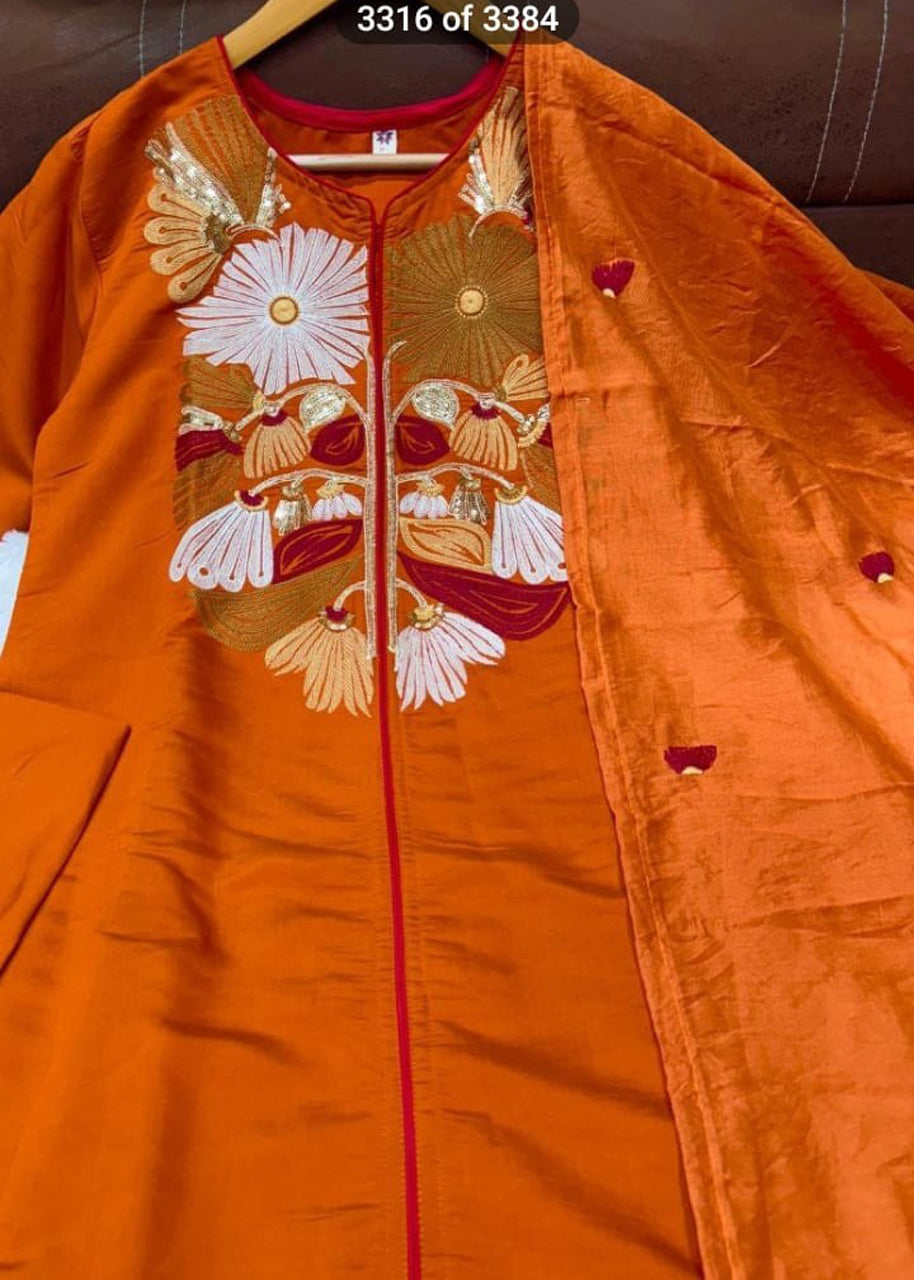 Sathimani Chanderi Silk Kurti Pant