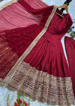 Launching New Designer Party Wear Gown with Embroidery Work