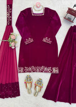 Designer Premium Velvet Sharara Set for Weddings & Parties