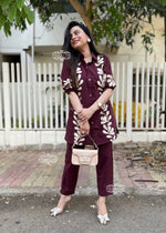 Designer Embroidered Cotton Co-Ord Set for Women