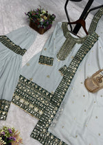 Trending Ready-to-Wear Fancy Kurti Sharara Set with Dupatta
