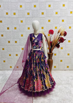 Premium Wine Color Girls Lehenga Choli Set – Kids Party Wear