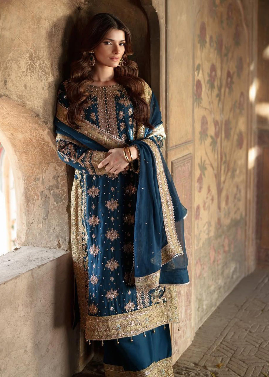 Elegant Embroidered Sequence & Rivet Moti Work Designer Set