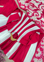 Elegant Embroidery with Digital Printed Designer Anarkali Three Piece Set