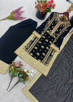 Elegant Embroidered Sequence & Rivet Moti Work Designer Set