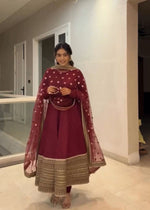 Launching New Designer Party Wear Gown with Embroidery Work