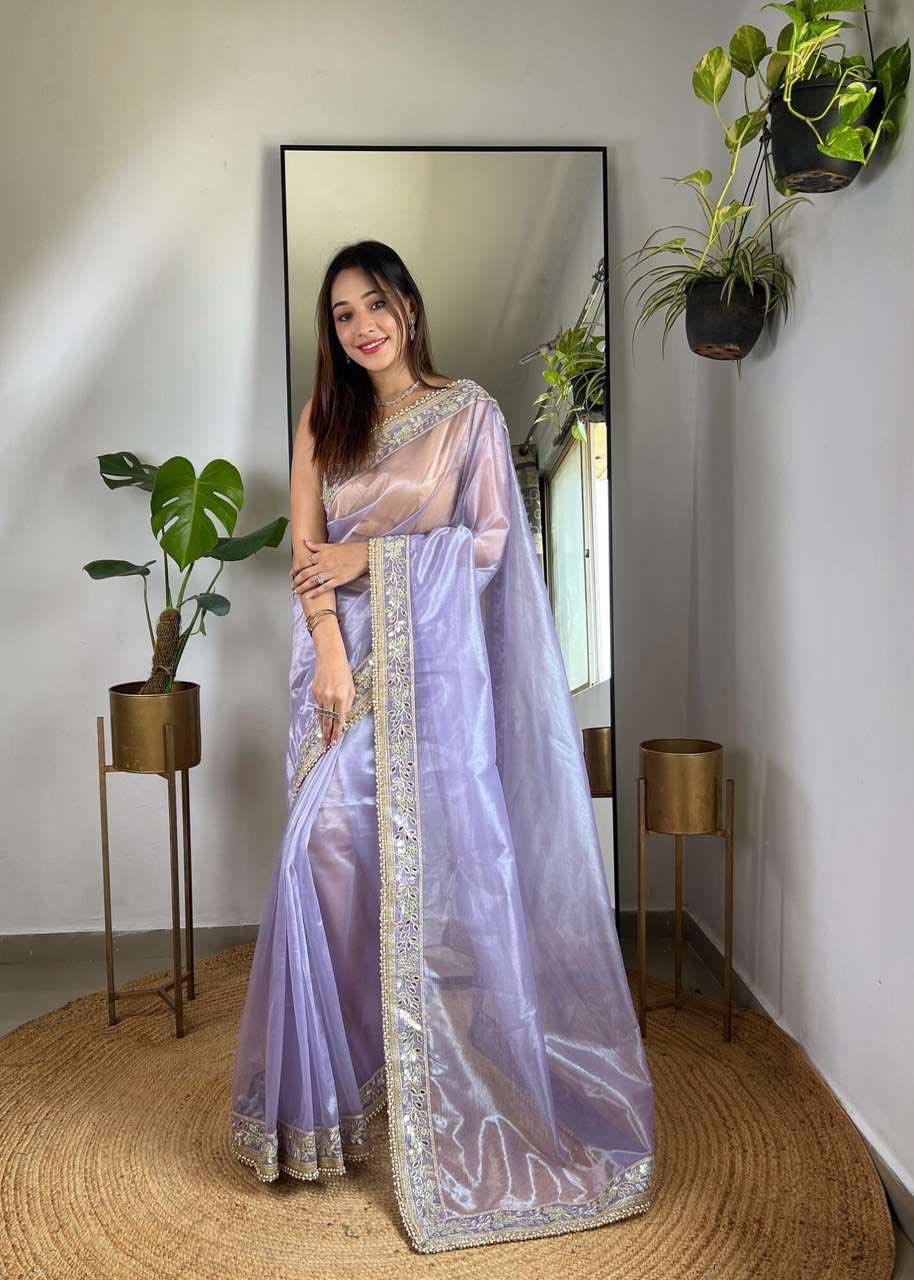 Embroidered Silk Saree